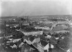 Pohled z kladenské radnice. Nedatováno. Zdroj: Kladno-Koněv o.s.